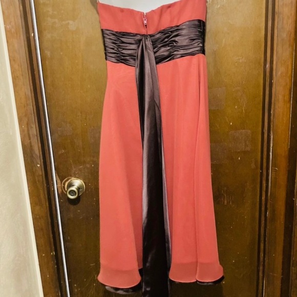Vintage 90s/Y2K Red Strapless Dress - Picture 2 of 5